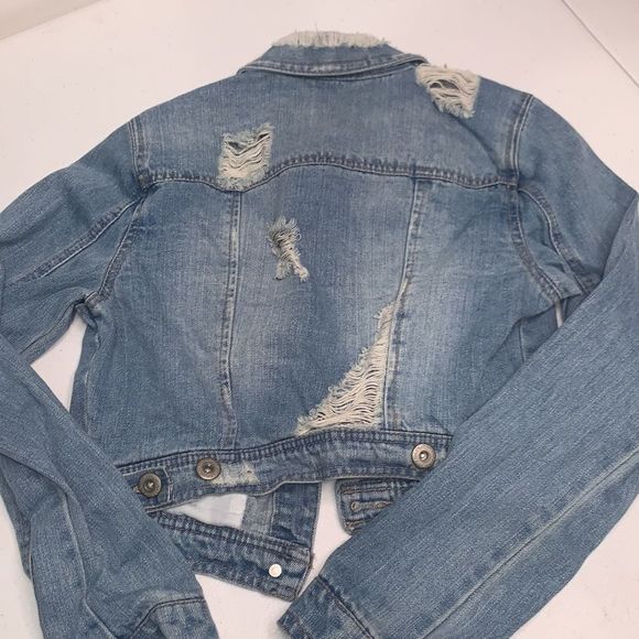 Highway Distressed Jean Jacket - Picture 6 of 10